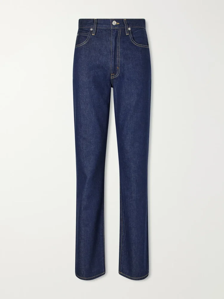 London high-rise straight-leg jeans