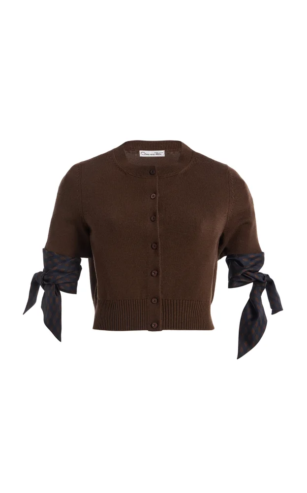 Tie-Detailed Wool Cardigan