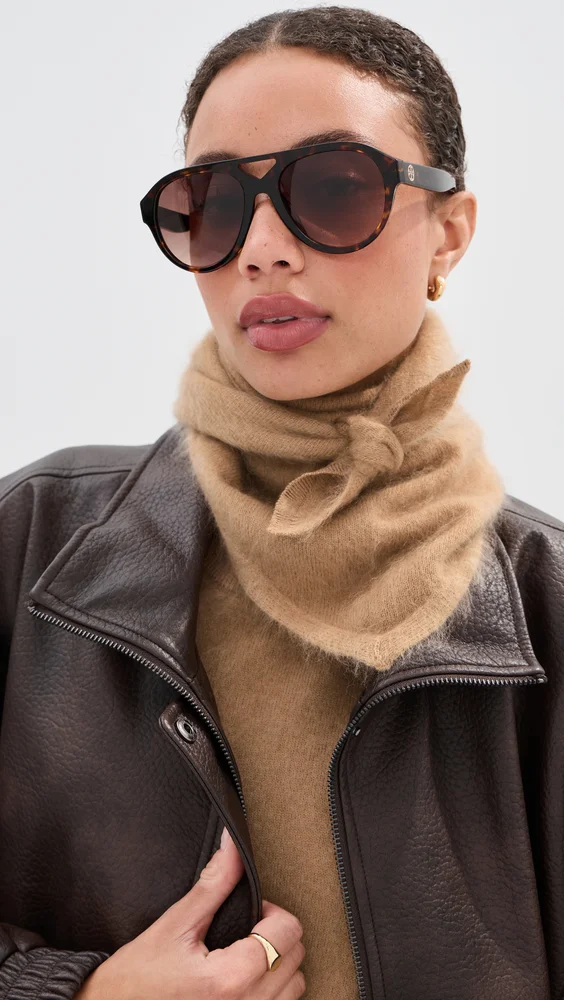 Brushed Cashmere Bandana Scarf
