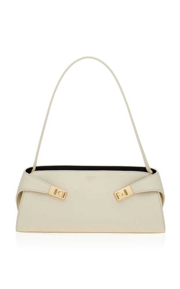 Small East-West Hug Calfskin Leather Shoulder Bag