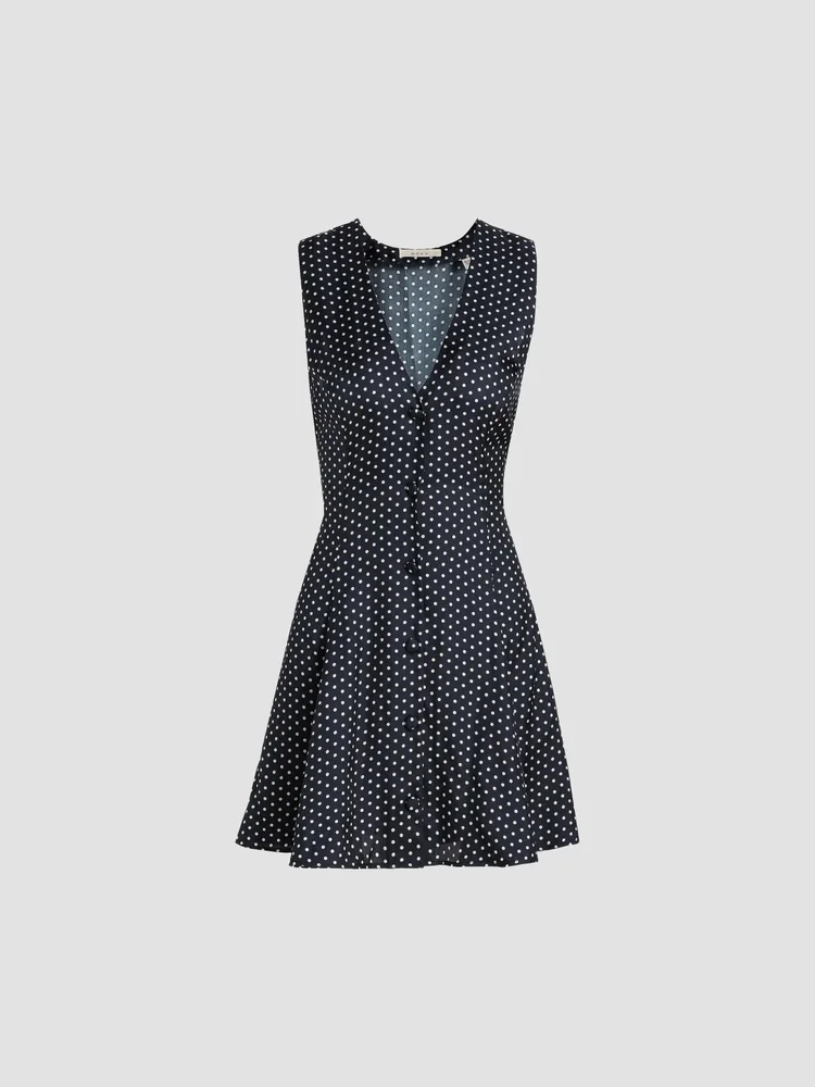 Aubrey Polka Dot A-Line Dress