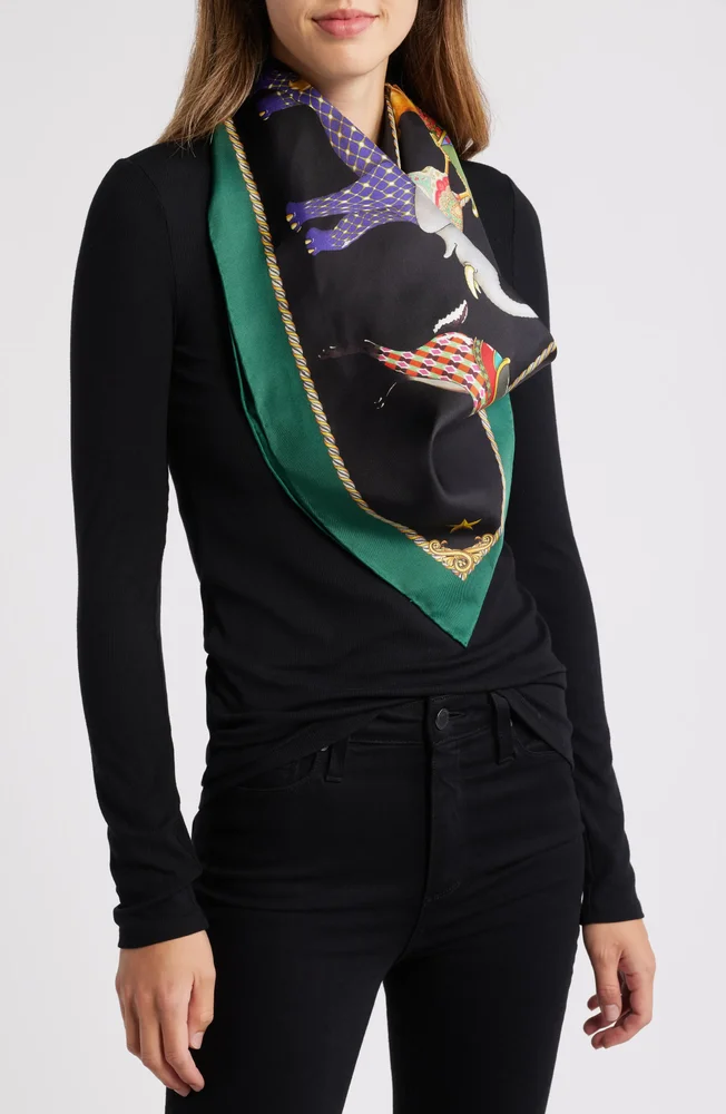 The Menagerie Silk Square Scarf