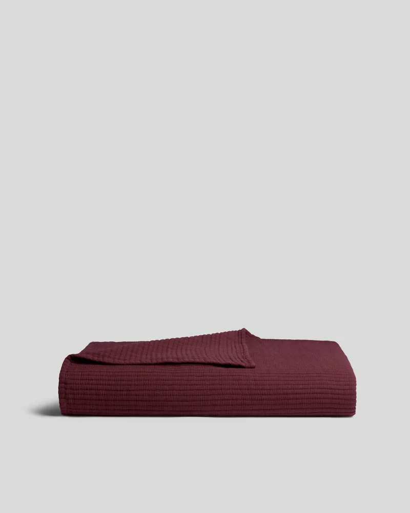 Matelasse Coverlet in Garnet