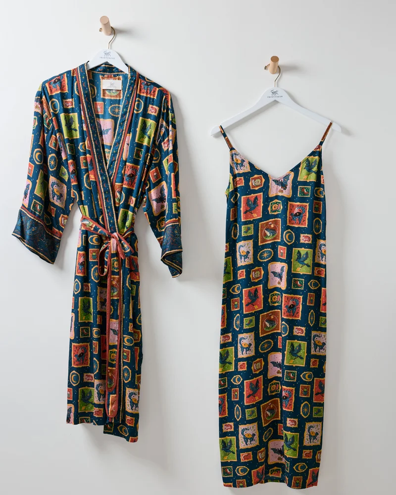 Nouveau Ianthe Silk-Satin Robe
