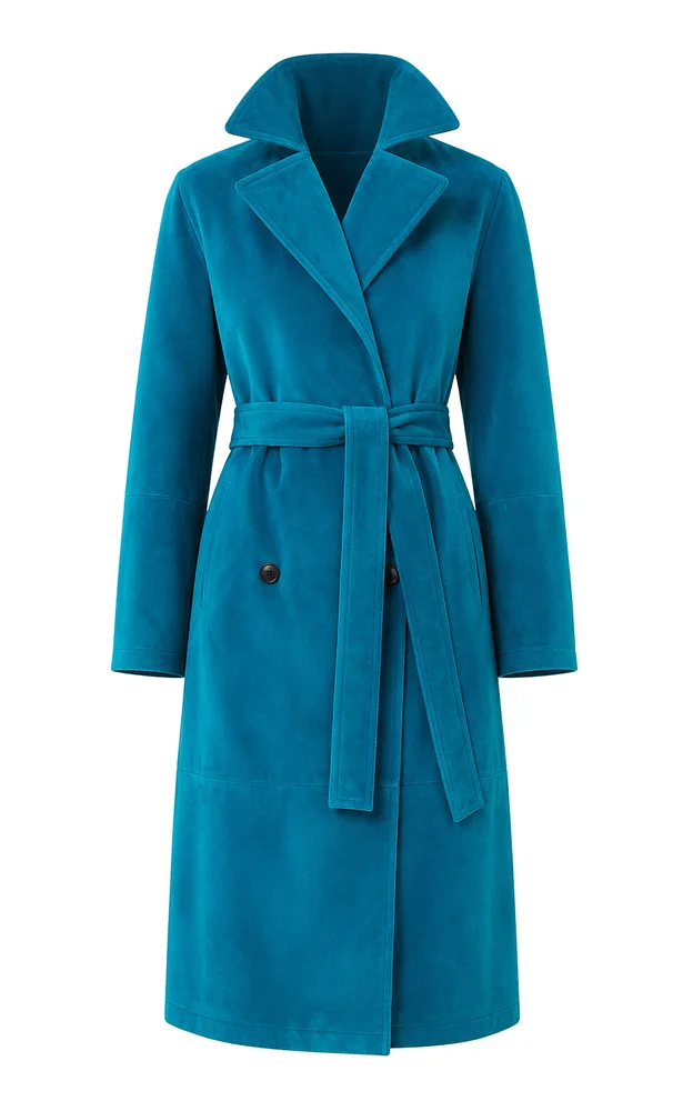 Suede Trench Coat