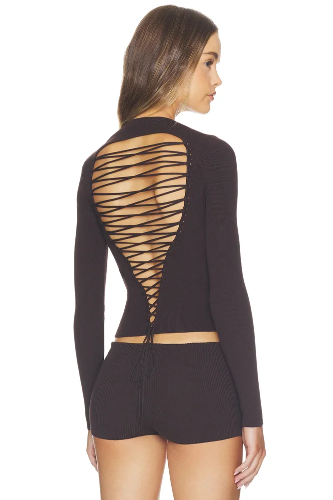 Laced Long Sleeve Top
