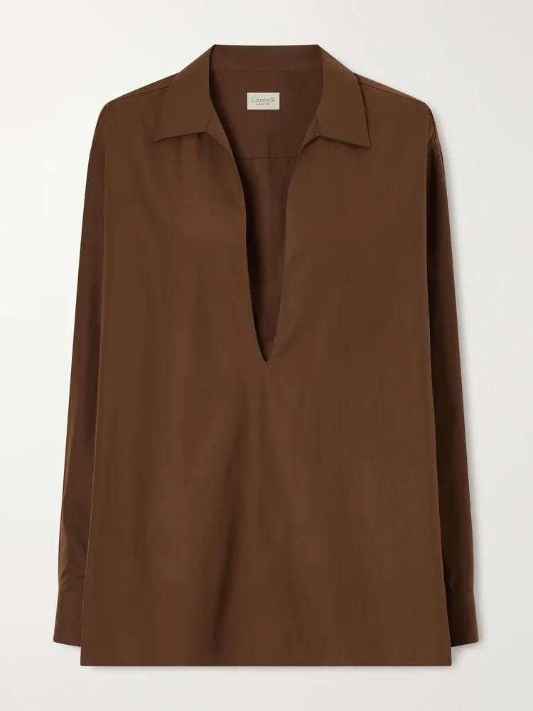 Cotton-poplin shirt