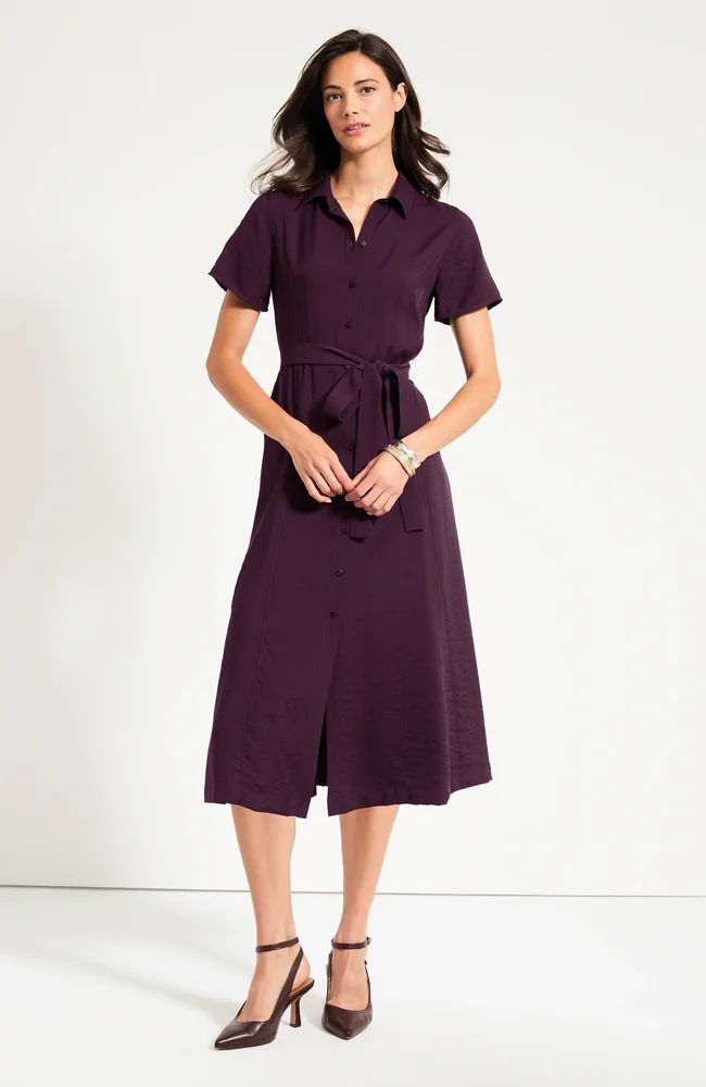 Short-Sleeve Shirtdress