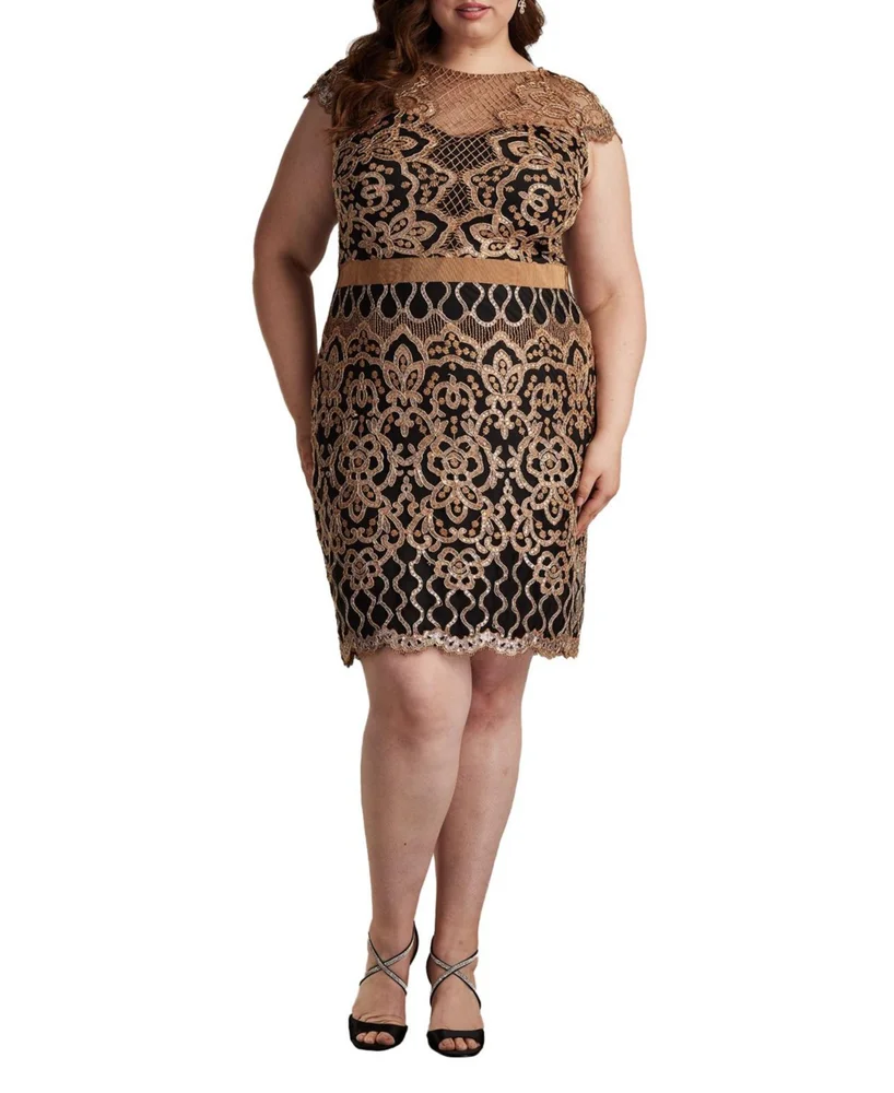 Miranda Sequin Embroidered Dress, PLUS SIZE