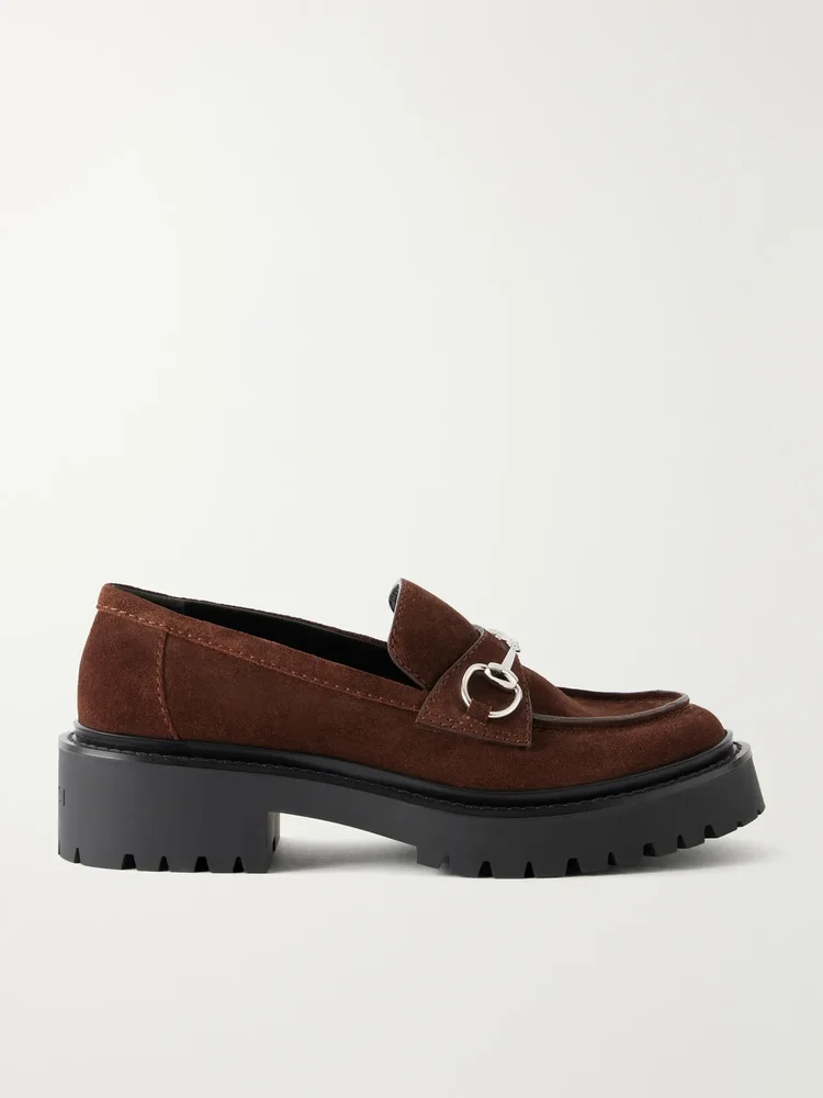 Rhody Horsebit-detailed suede loafers