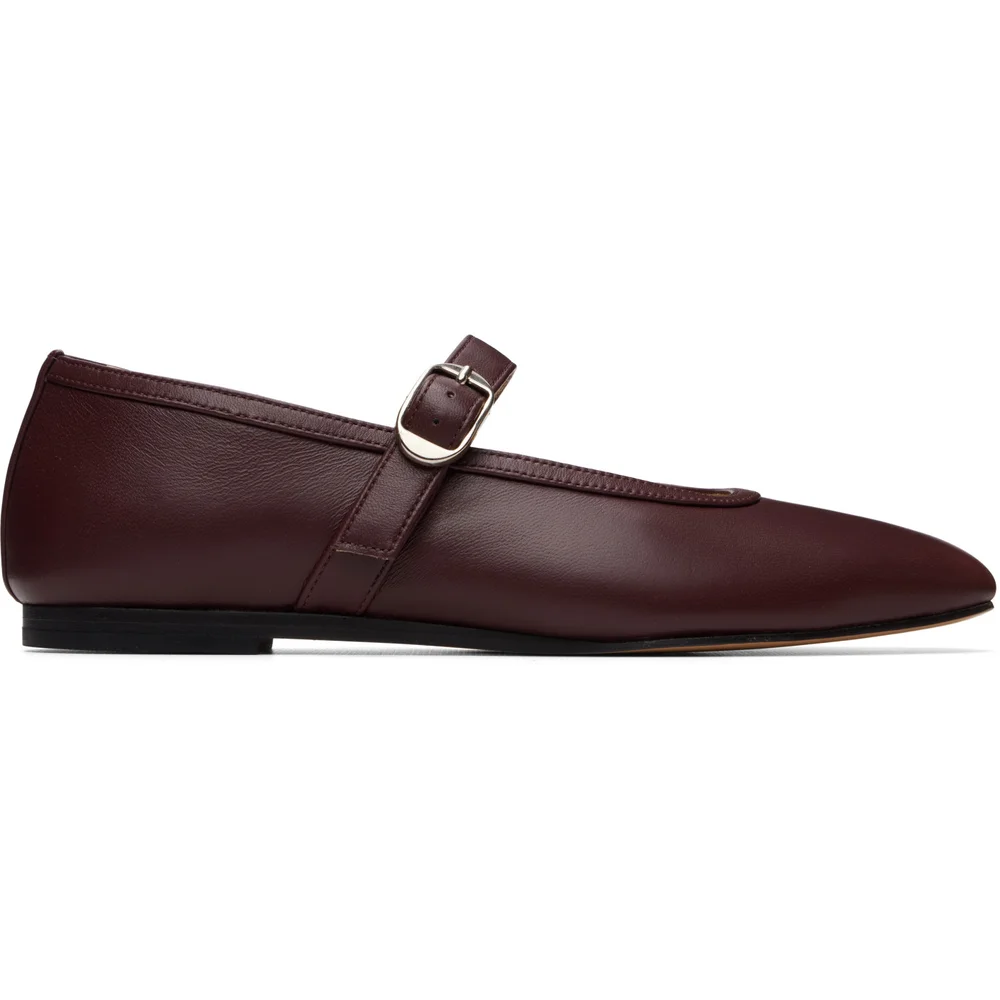 Burgundy Ballet Mary Jane Ballerina Flats
