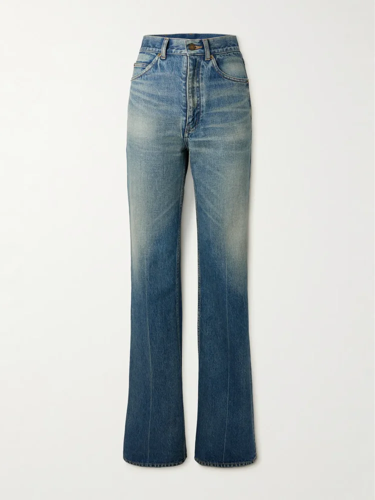 High-rise bootcut jeans
