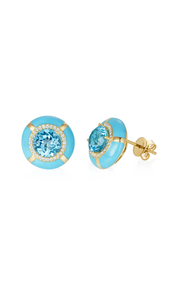 Show n Tell 18K Yellow Gold Ready 2 Celebrate Earrings