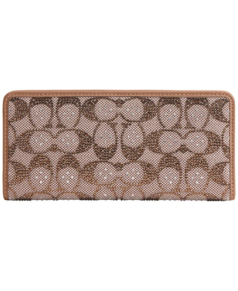 Essential Crystal Signature Jacquard Slim Wallet