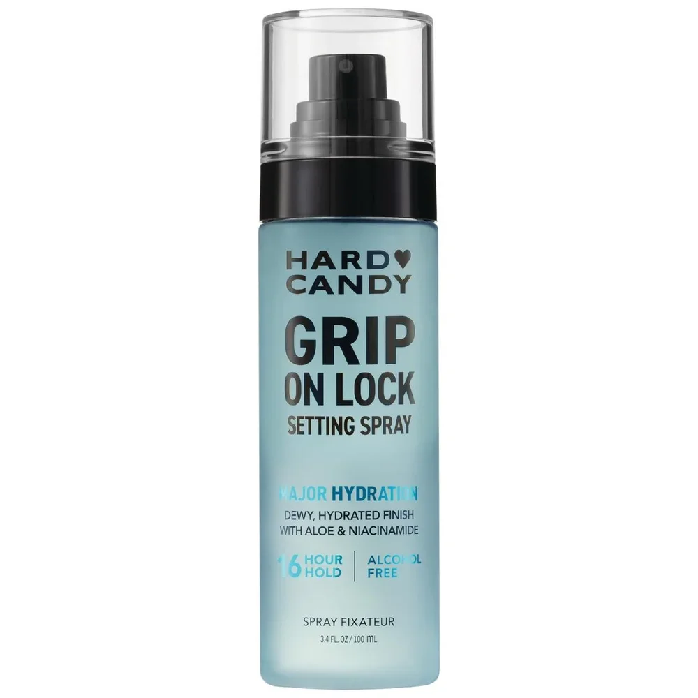 Grip On Lock Setting Spray, Alcohol-Free, 16 Hour Hold, Dewy Finish, Hydrating