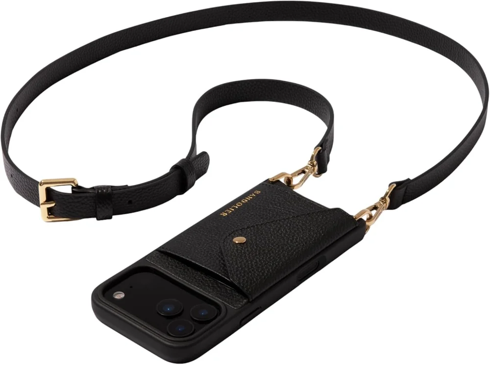 Hailey Chrome Leather Crossbody Case