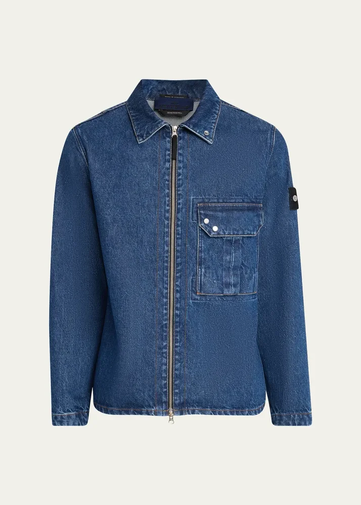 Men's Denim Full-Zip Overshirt