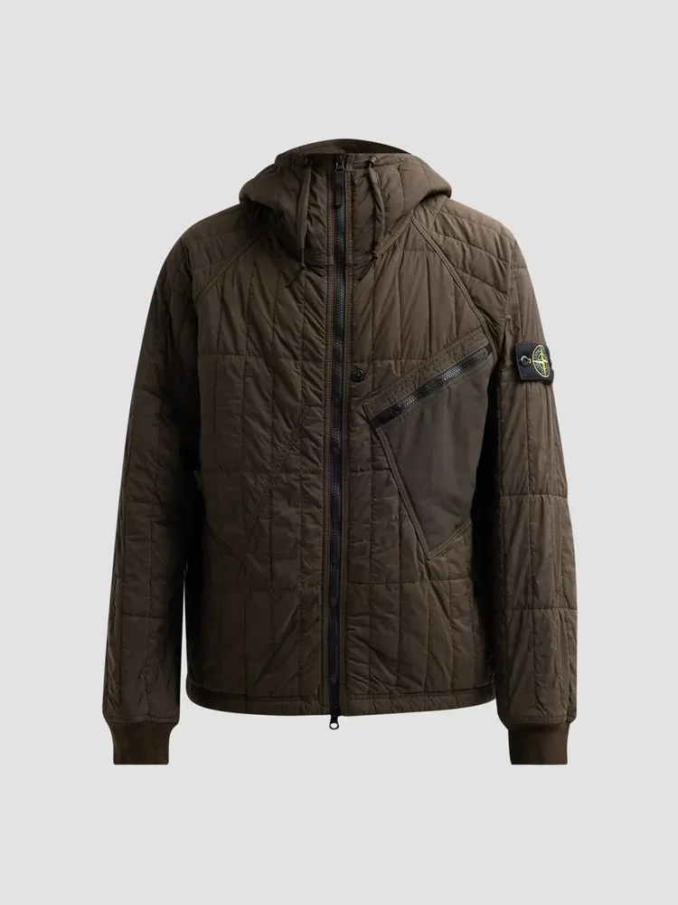 Capospalla Quilted Nylon Hooded Jacket