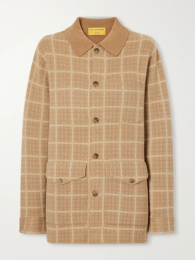 Tartan Industry checked wool and cashmere-blend jacket