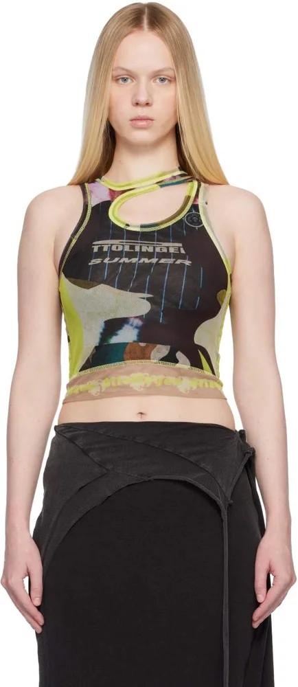 Multicolor Mesh Tank Top