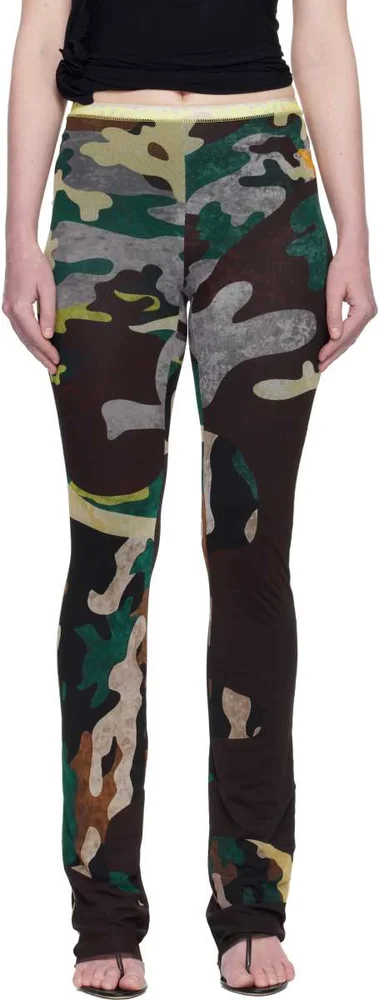 Multicolor Camo Mesh Lounge Pants