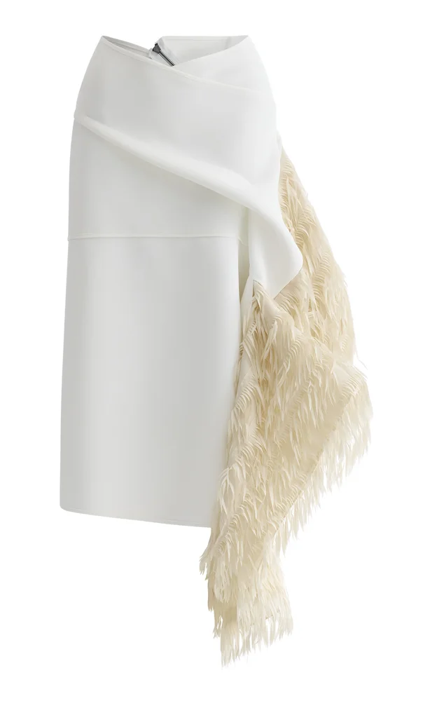 Plaintive Fringed Midi Skirt