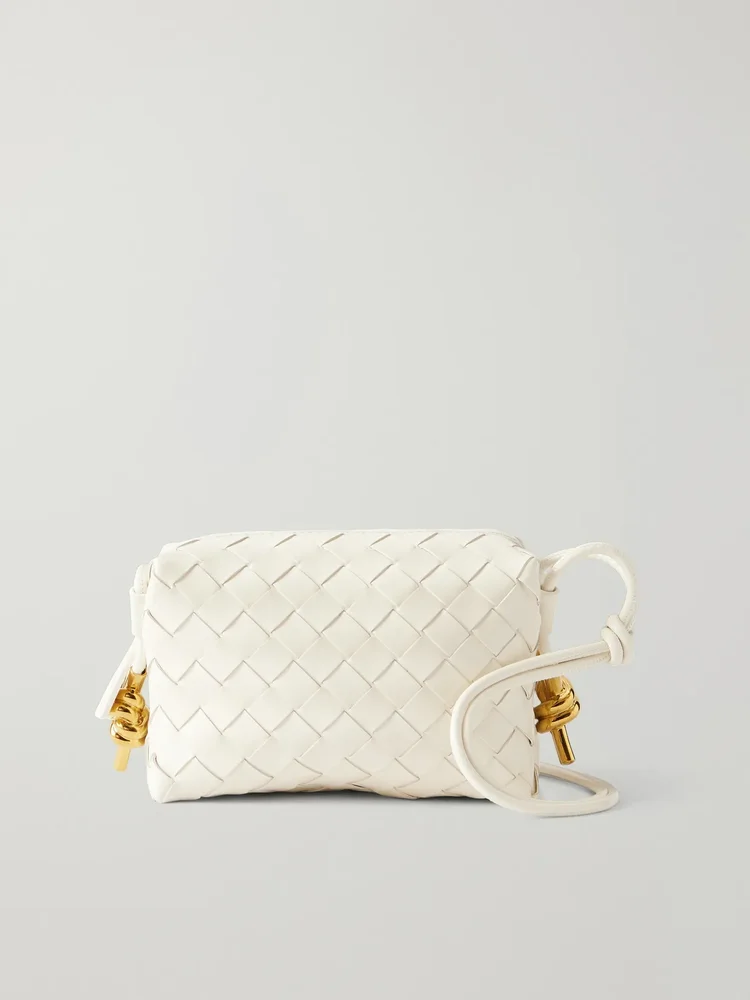 loop mini intrecciato leather shoulder bag