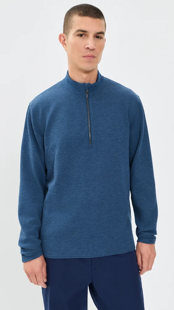 Troy Textured Fleece Quarter Zip Shirt