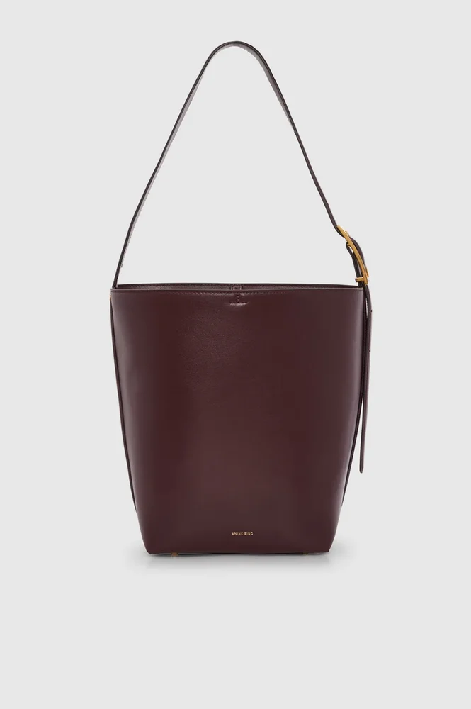 Elly Bucket Bag Grained Leather - Fig