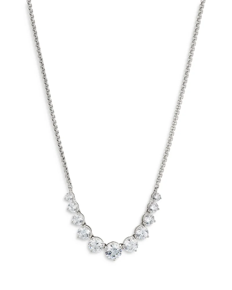 Perfect Tennis Graduated Cubic Zirconia Statement Necklace, 15"-18"