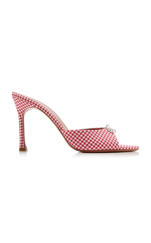 Mini Camelia Crystal Gingham Sandals