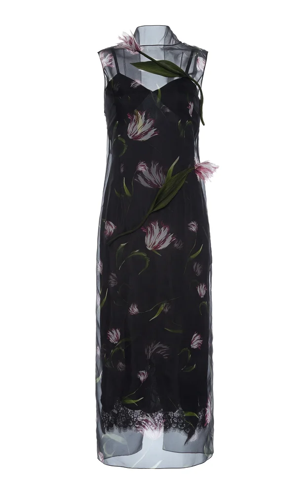 Tulip Sheer Silk Midi Dress