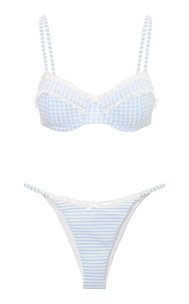 Rosavie Gingham Bikini Top