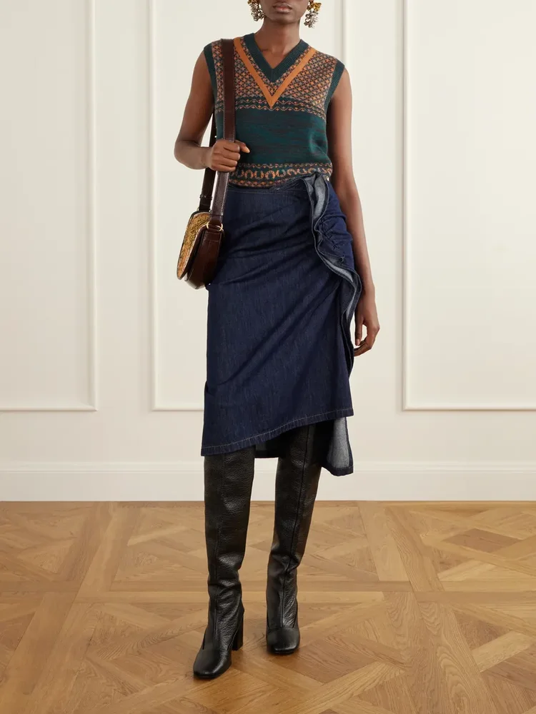 Toque cashmere and wool-blend vest