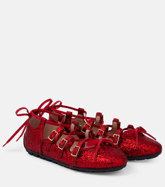 Ghillie glitter ballet flats