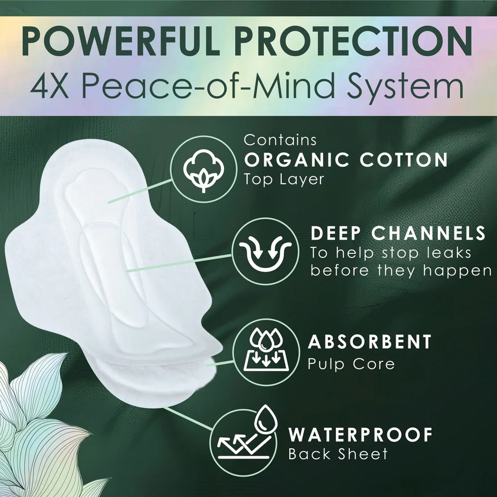Organic Cotton Top Layer Ultra Thin Pads, Regular