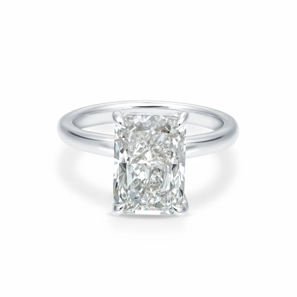 4 ct. Radiant Diamond Solitaire Ring in 14k White Gold