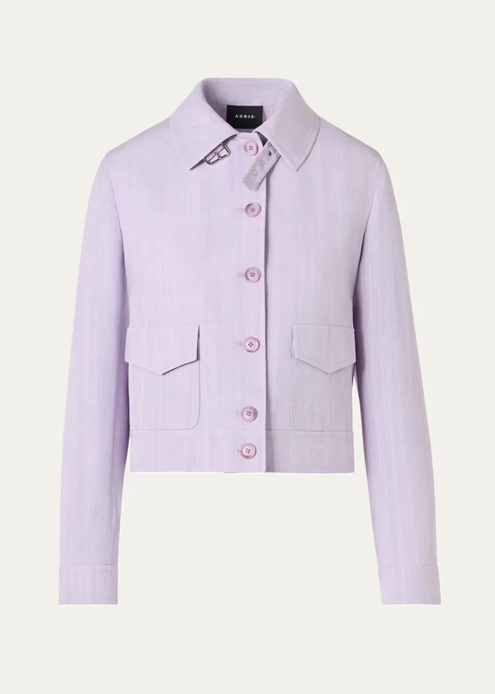 Melange Twill Peer Short Jacket