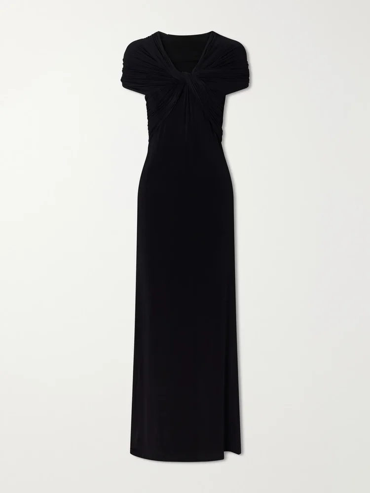 Rama gathered jersey maxi dress