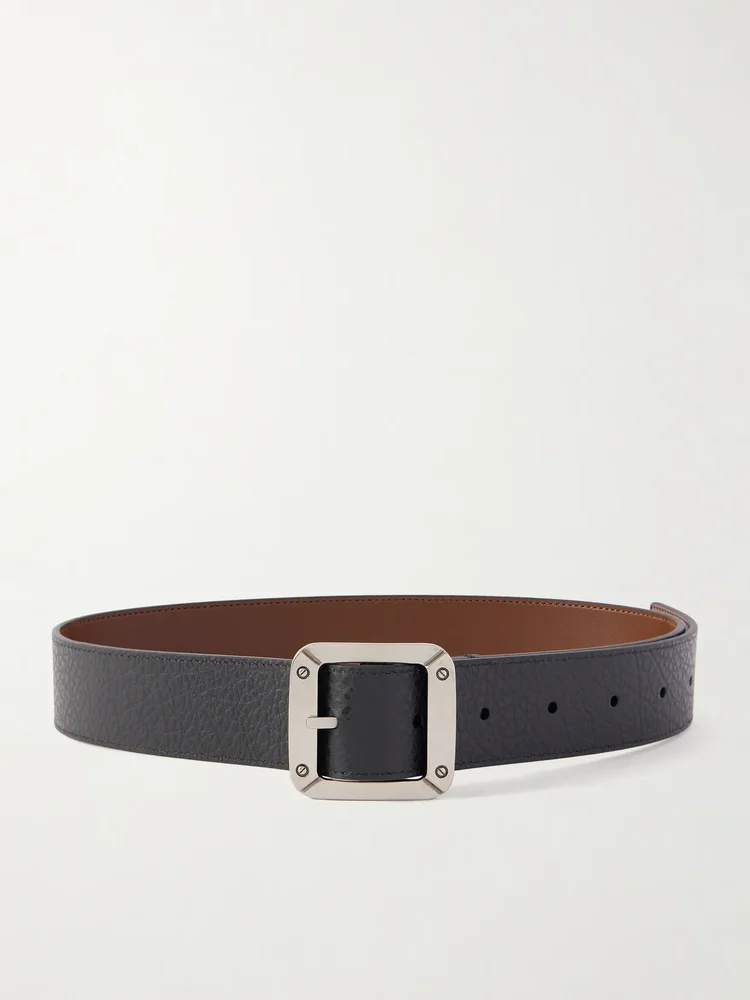 Reversible leather belt