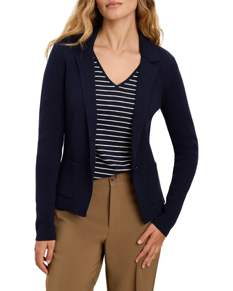 Elegant Knit Tailored Blazer