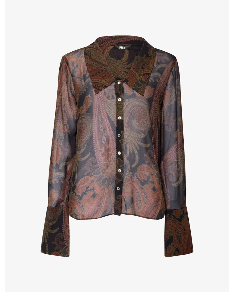 Rosalinda Paisley-Pattern Georgette Blouse
