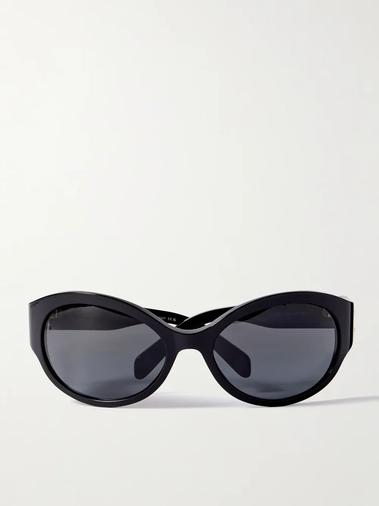 Triomphe oversized round-frame acetate sunglasses