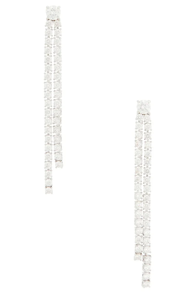 Solitaire Tennis Drop Earring