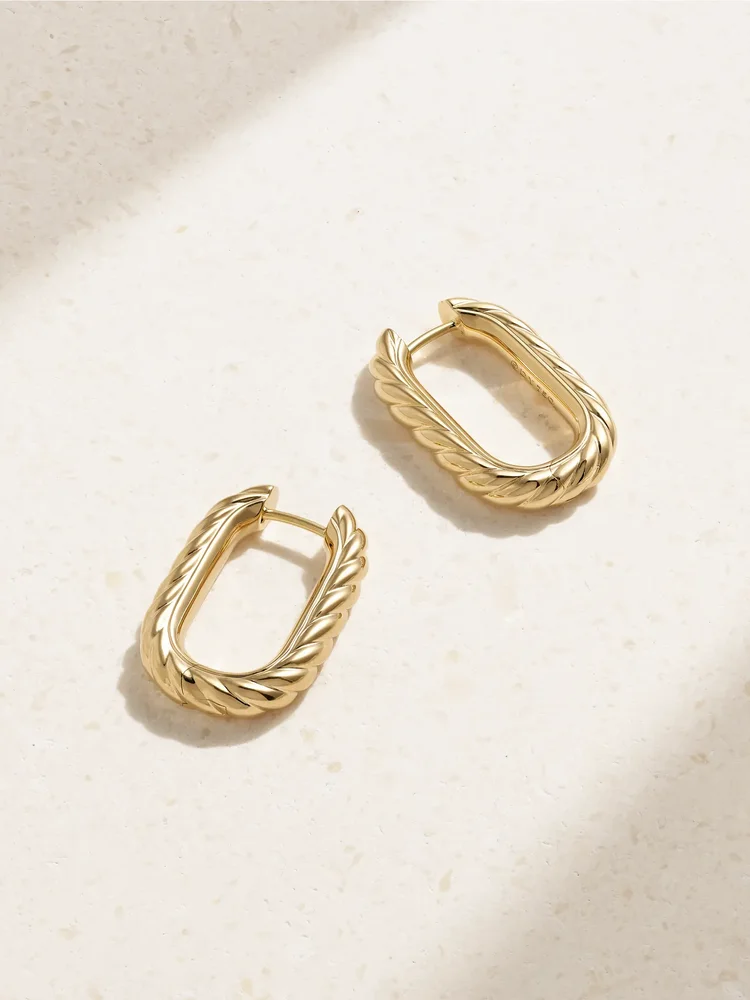 DY Madison® 18-karat gold hoop earrings