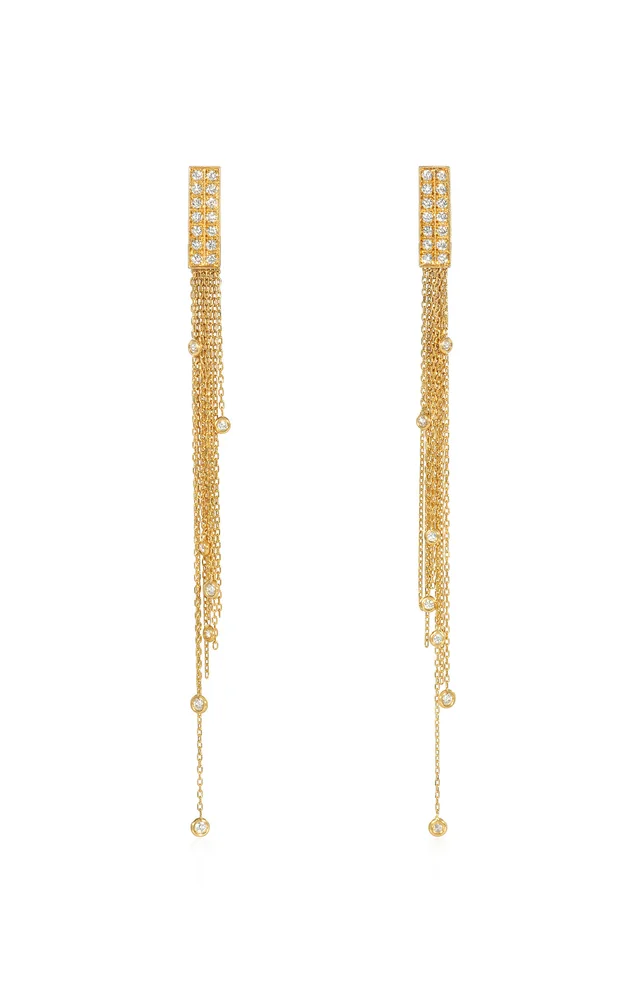 Boucheron, Paris Delilah Diamond and Gold Fringe Earrings