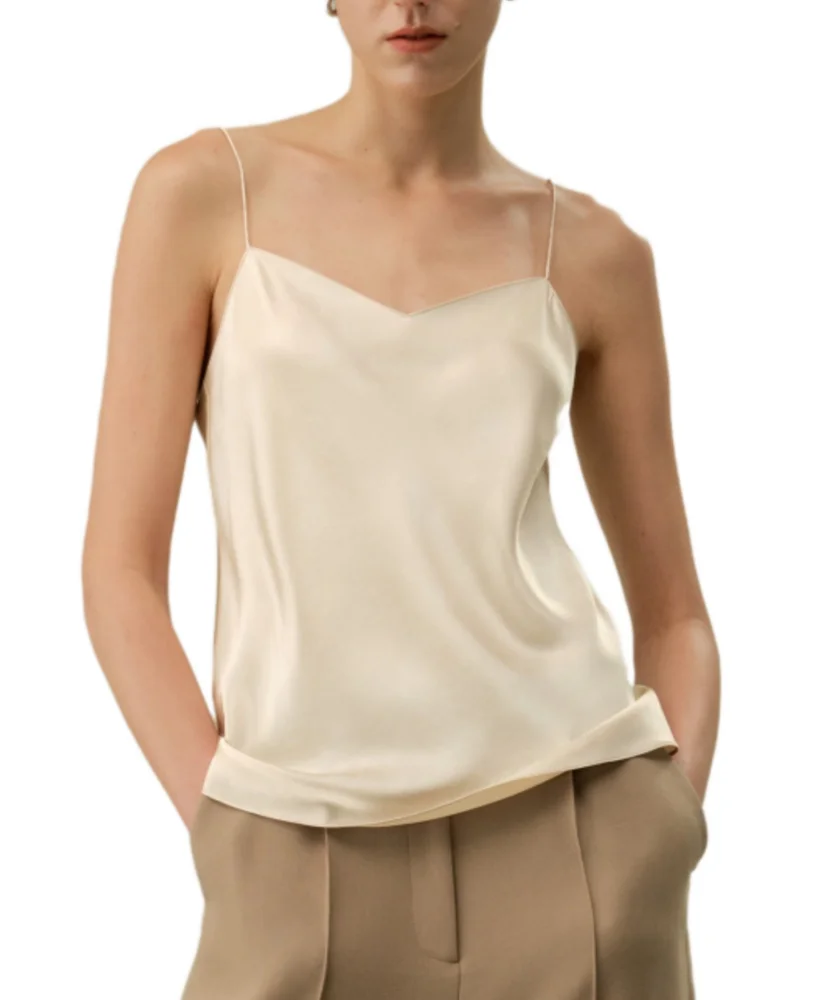 LILYSILK Women's Chic Minimal Silk Cami