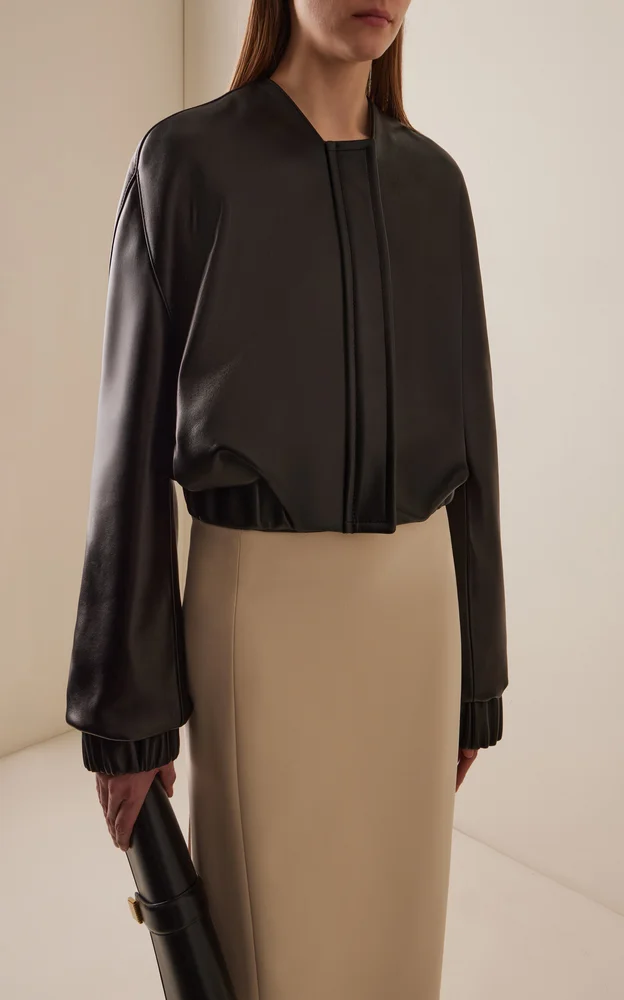 Cordan Plonge Leather Bomber Jacket