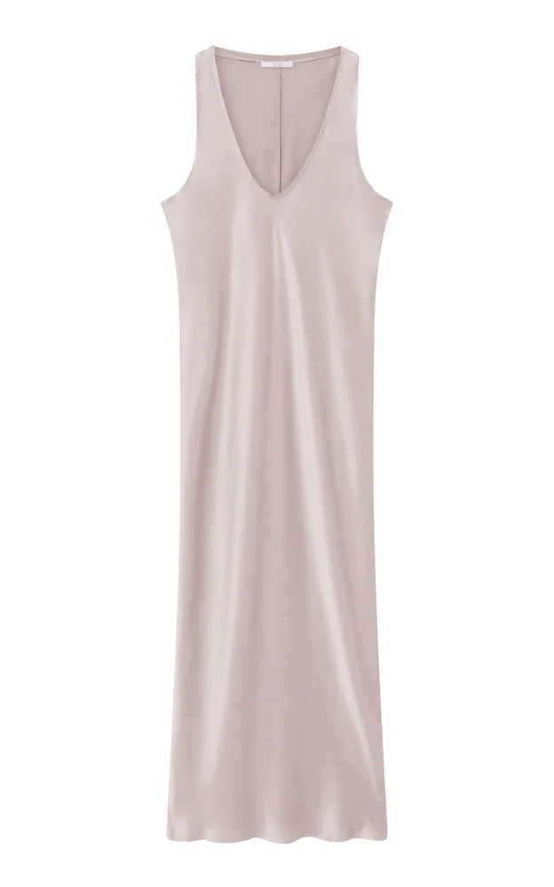 Anna Silk Midi Dress