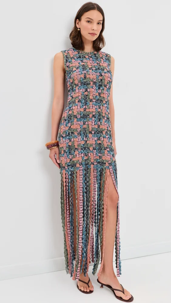 Alexis Fringe Knit Dress